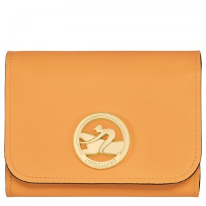 Apricot Longchamp Box-Trot Women's Wallet | 1356-UVOPX