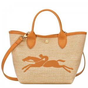 Apricot Longchamp Le Panier Pliage S Women's Handbag | 6298-IFAGT