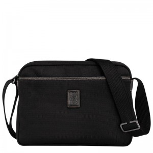 Black Longchamp Boxford M Men's Crossbody Bags | 6195-IYMCR