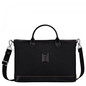 Black Longchamp Boxford S Men's Briefcase | 4780-DSHVG