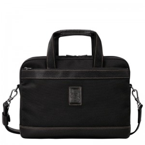 Black Longchamp Boxford S Men's Briefcase | 9648-KQSXZ