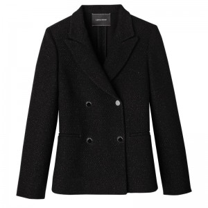 Black Longchamp Women's Jackets | 2604-GAMWL