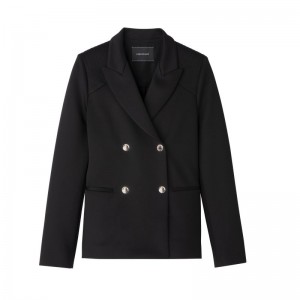 Black Longchamp Women's Jackets | 7321-YWLUC