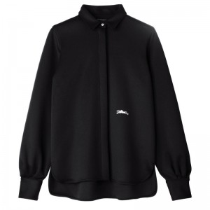 Black Longchamp Women's Shirts | 8502-OABLK