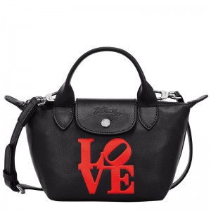 Black Longchamp x Robert Indiana XS Women's Handbag | 9135-QLATK
