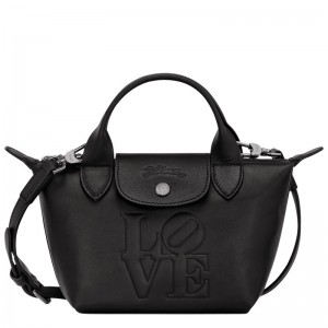 Black Longchamp x Robert Indiana XS Women's Handbag | 7952-RDUWJ