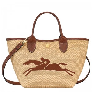 Brown Longchamp Le Panier Pliage S Women's Handbag | 0983-OXRPE
