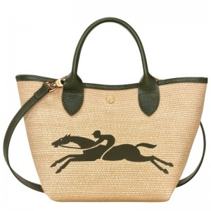 Khaki Longchamp Le Panier Pliage S Women's Handbag | 2750-QBHSG