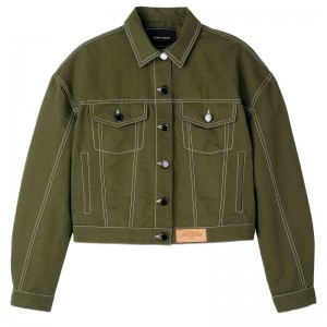 Khaki Longchamp Women's Jackets | 9821-MWRPQ