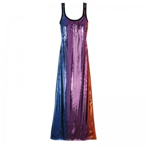 Multicolor Longchamp Long Women's Dress | 8246-UKDMF