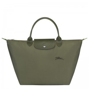 Olive Longchamp Le Pliage Green M Women's Handbag | 1698-OAJYL