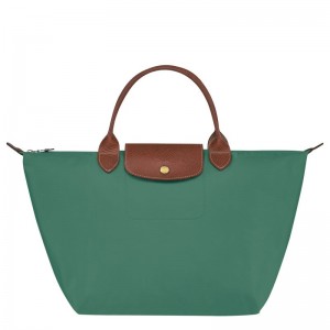 Olive Longchamp Le Pliage Original M Women's Handbag | 0423-FUWYJ