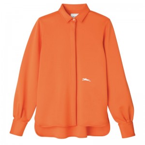 Orange Longchamp Women's Shirts | 0832-XIMLN