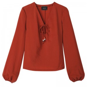 Orange Longchamp Women's Shirts | 3417-WDFMQ