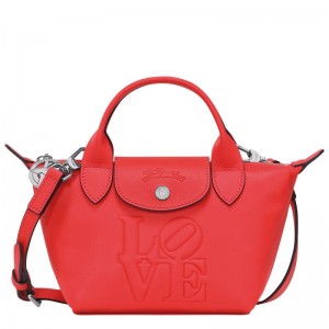 Red Longchamp x Robert Indiana XS Women's Handbag | 9716-BZYQJ