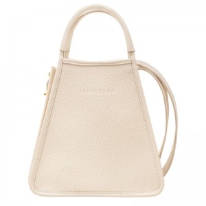 White Longchamp Le Foulonné S Women's Handbag | 8256-ZJNCK