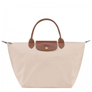 White Longchamp Le Pliage Original M Women's Handbag | 6123-PELCO