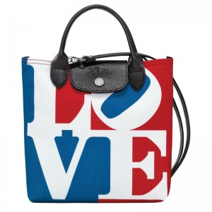 White Longchamp x Robert Indiana XS Women's Handbag | 7591-JQMBG