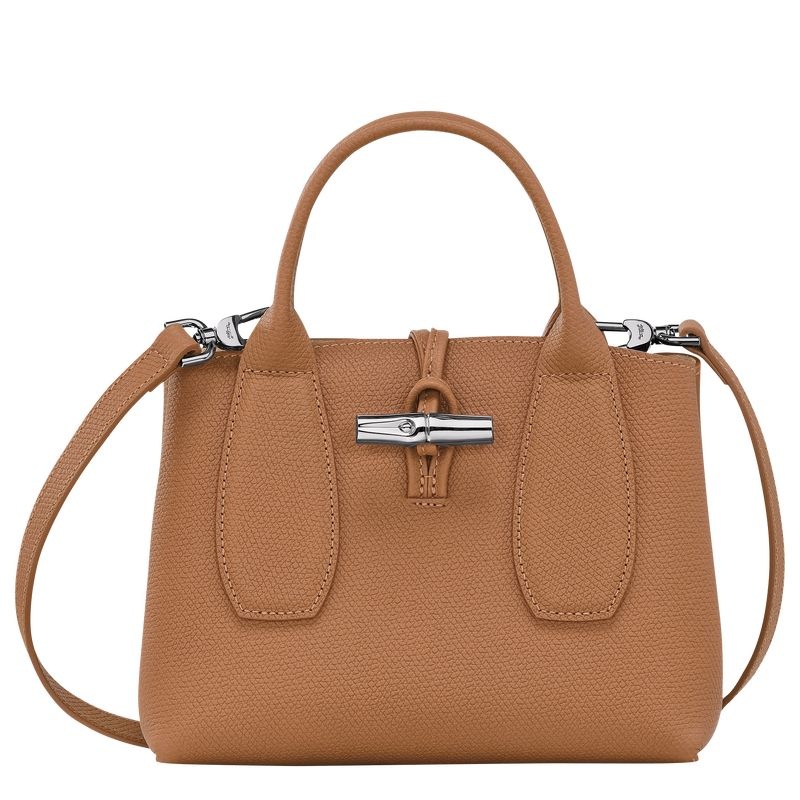 Beige Longchamp Roseau S Women\'s Handbag | 9380-LIJYR