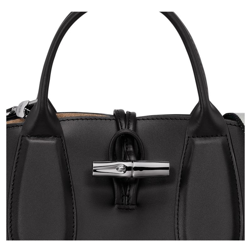 Black Longchamp Roseau S Women's Handbag | 4186-UFGSK