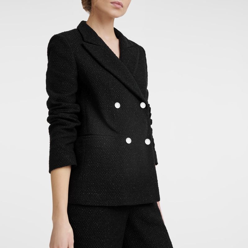 Black Longchamp Women's Jackets | 2604-GAMWL