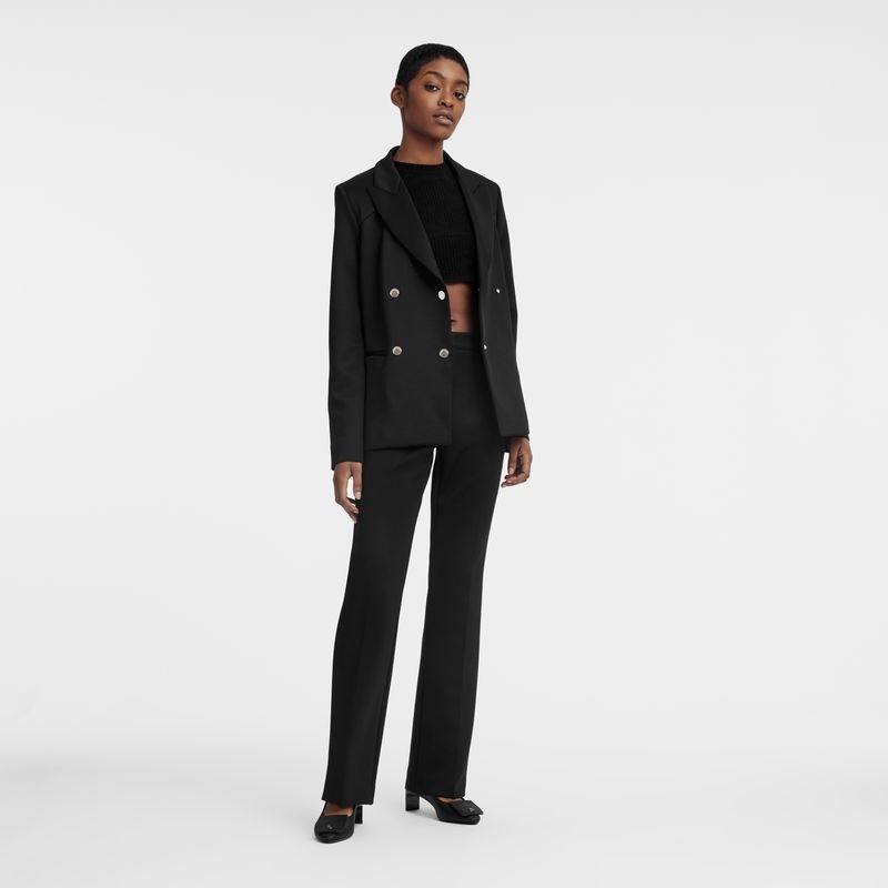 Black Longchamp Women's Jackets | 7321-YWLUC