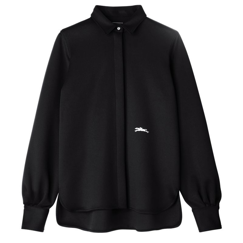 Black Longchamp Women\'s Shirts | 8502-OABLK