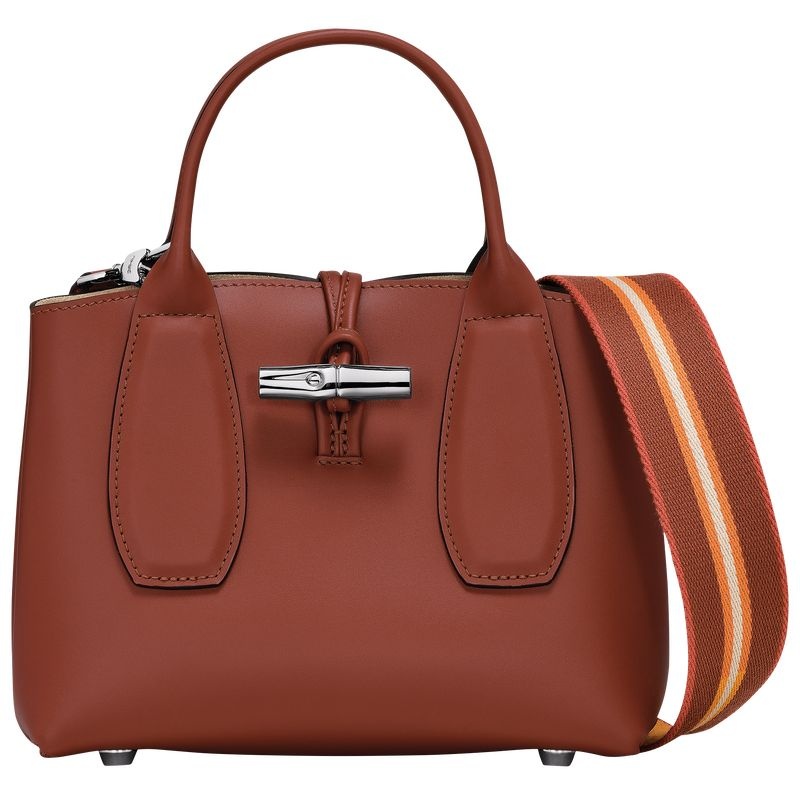 Brown Longchamp Roseau S Women\'s Handbag | 9428-OXGWM