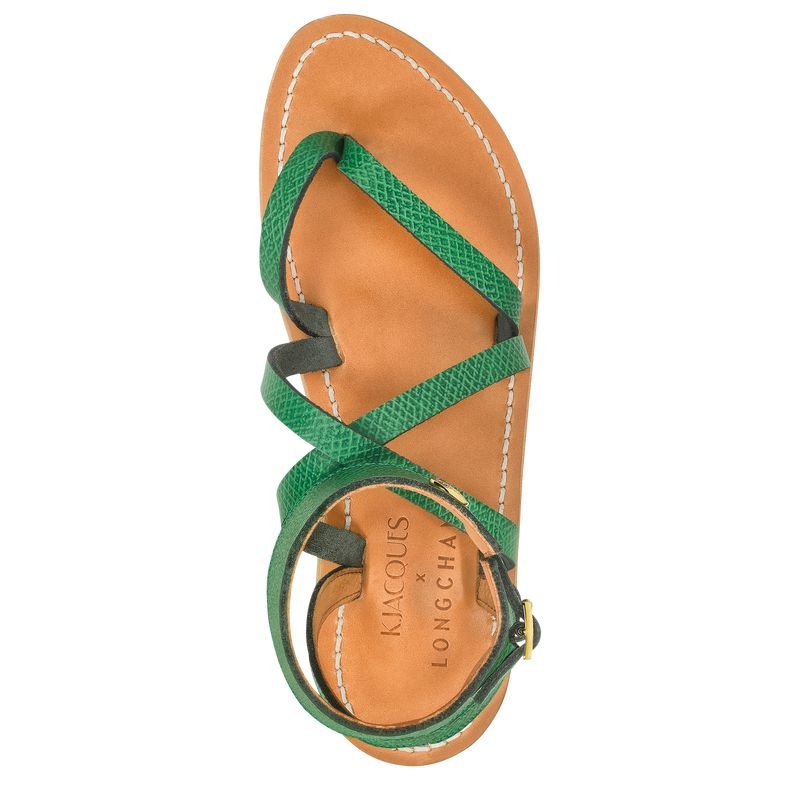 Green Longchamp x K.Jacques Sandals Women's Sandals | 9246-CUQZG