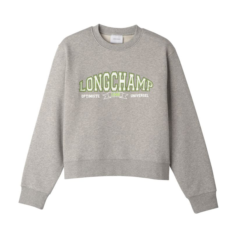 Grey Longchamp Women\'s Sweatshirts | 1056-WSEKJ