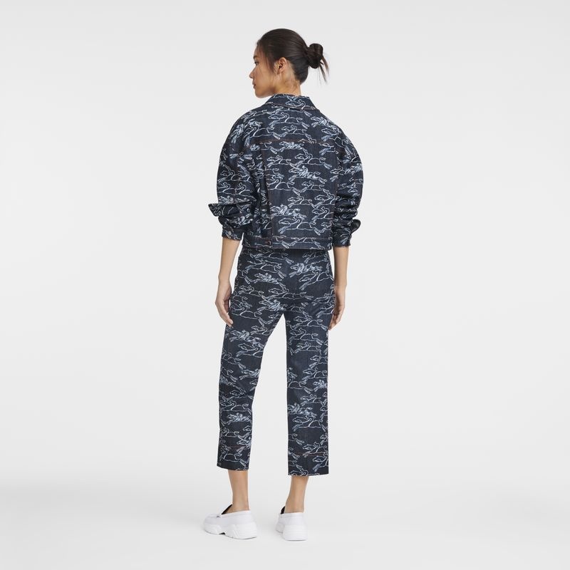 Navy Longchamp Women's Jackets | 0278-ZGXEU