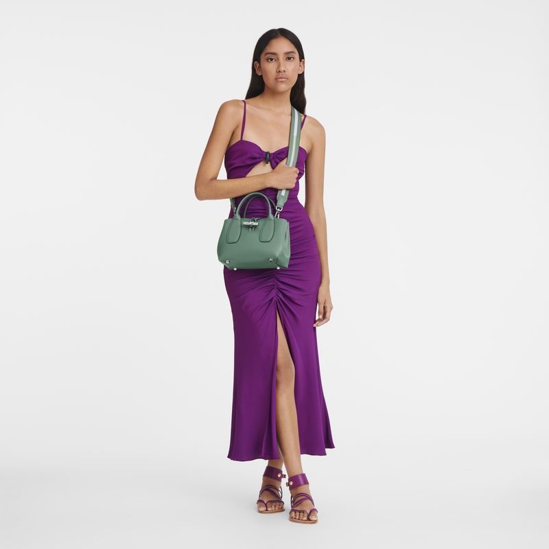 Olive Longchamp Roseau S Women's Handbag | 3967-KEPQR