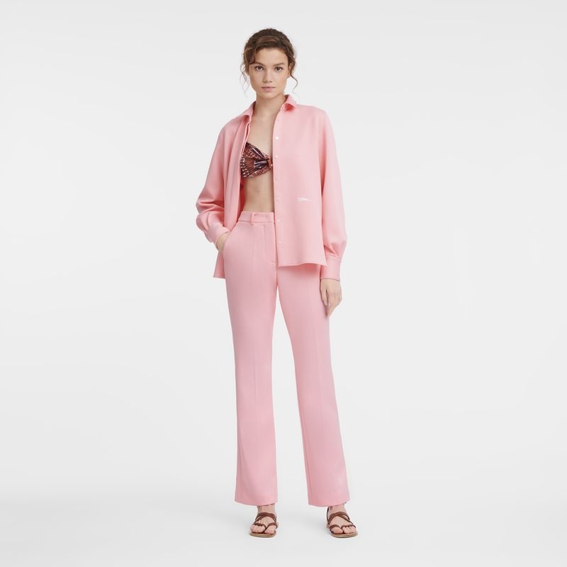 Pink Longchamp Women's Shirts | 9187-SEUZO