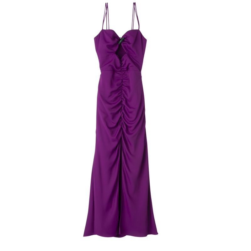 Purple Longchamp Midi Women\'s Dress | 4936-LTFEW