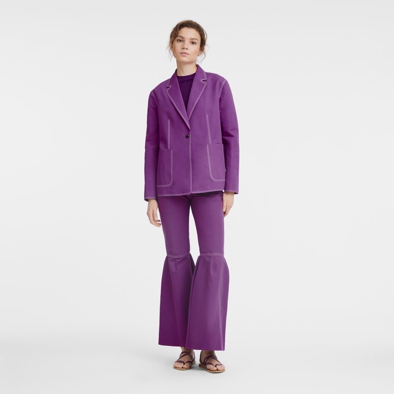 Purple Longchamp Women's Jackets | 3185-KWVDO