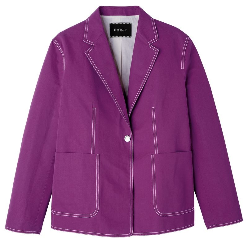 Purple Longchamp Women\'s Jackets | 3185-KWVDO