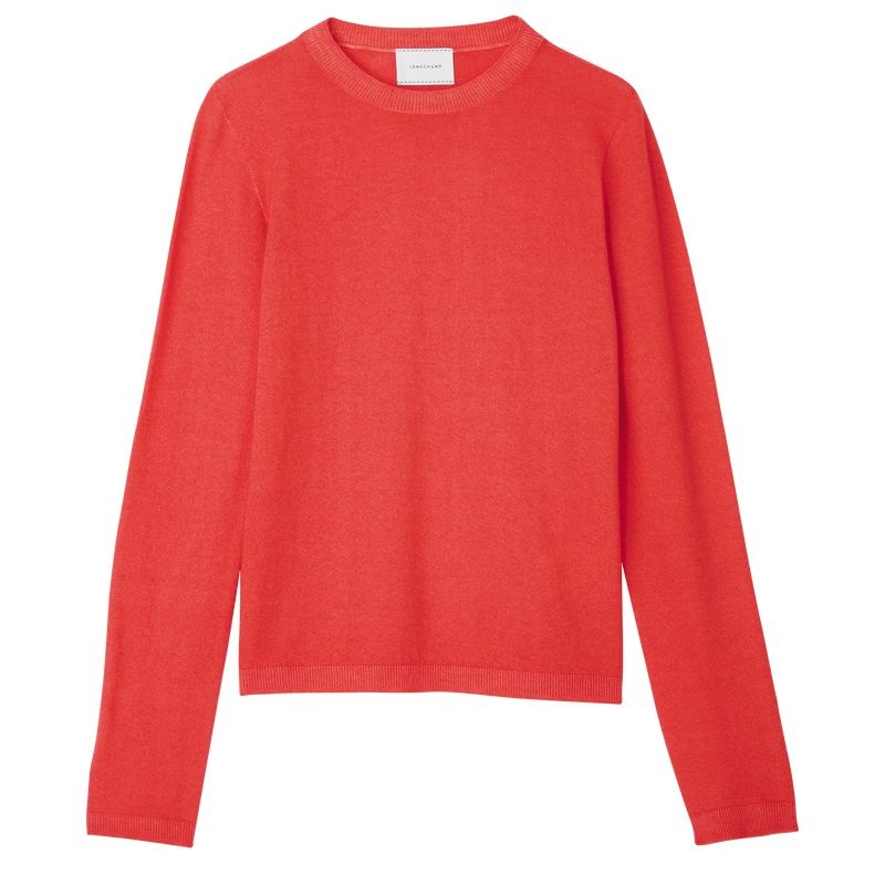 Red Longchamp Women\'s Sweaters | 5214-NFVIQ