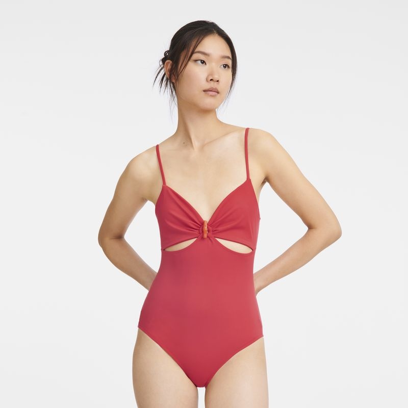 Red Longchamp Women's Swimsuits | 8126-QHEKB
