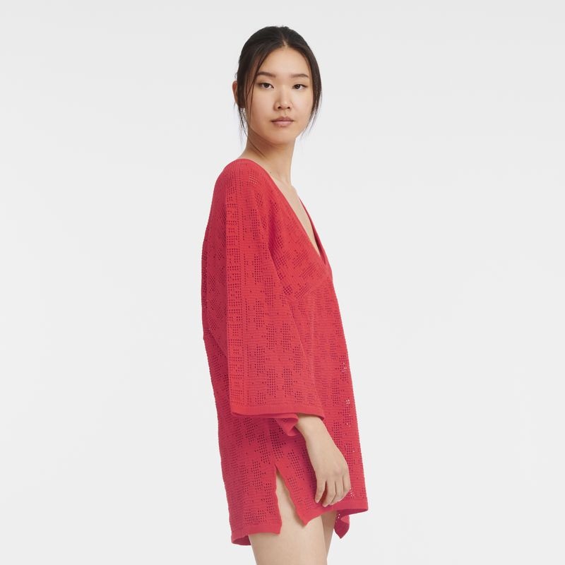 Red Longchamp  Women's Dress | 0619-DRNXA