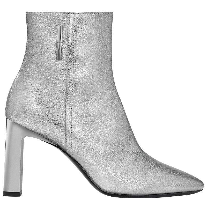 Silver Longchamp Métal Women\'s Heels | 7280-DZVGL