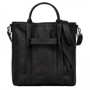 Black Longchamp 3D L Women's Tote Bags | 7496-ADUWN