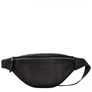 Black Longchamp 3D S Women's Belt Bags | 6021-LDVRN