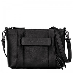 Black Longchamp 3D S Women's Crossbody Bags | 6031-DECST