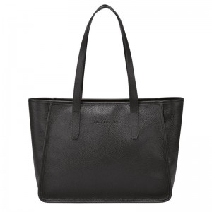 Black Longchamp Le Foulonné L Women's Tote Bags | 6815-DZOHI
