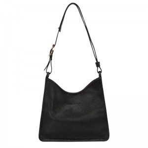 Black Longchamp Le Foulonné M Women's Hobo Bag | 8265-DPOZT