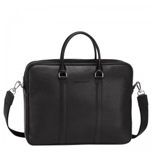 Black Longchamp Le Foulonné S Men's Briefcase | 8176-SLBUM