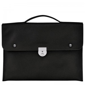 Black Longchamp Le Foulonné S Men's Briefcase | 0783-LWNFX