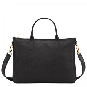Black Longchamp Le Foulonné S Women's Briefcase | 8140-OBAZF
