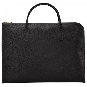 Black Longchamp Le Foulonné S Women's Briefcase | 4876-HTLEJ