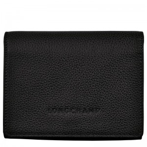 Black Longchamp Le Foulonné Women's Wallet | 3016-OQKHP